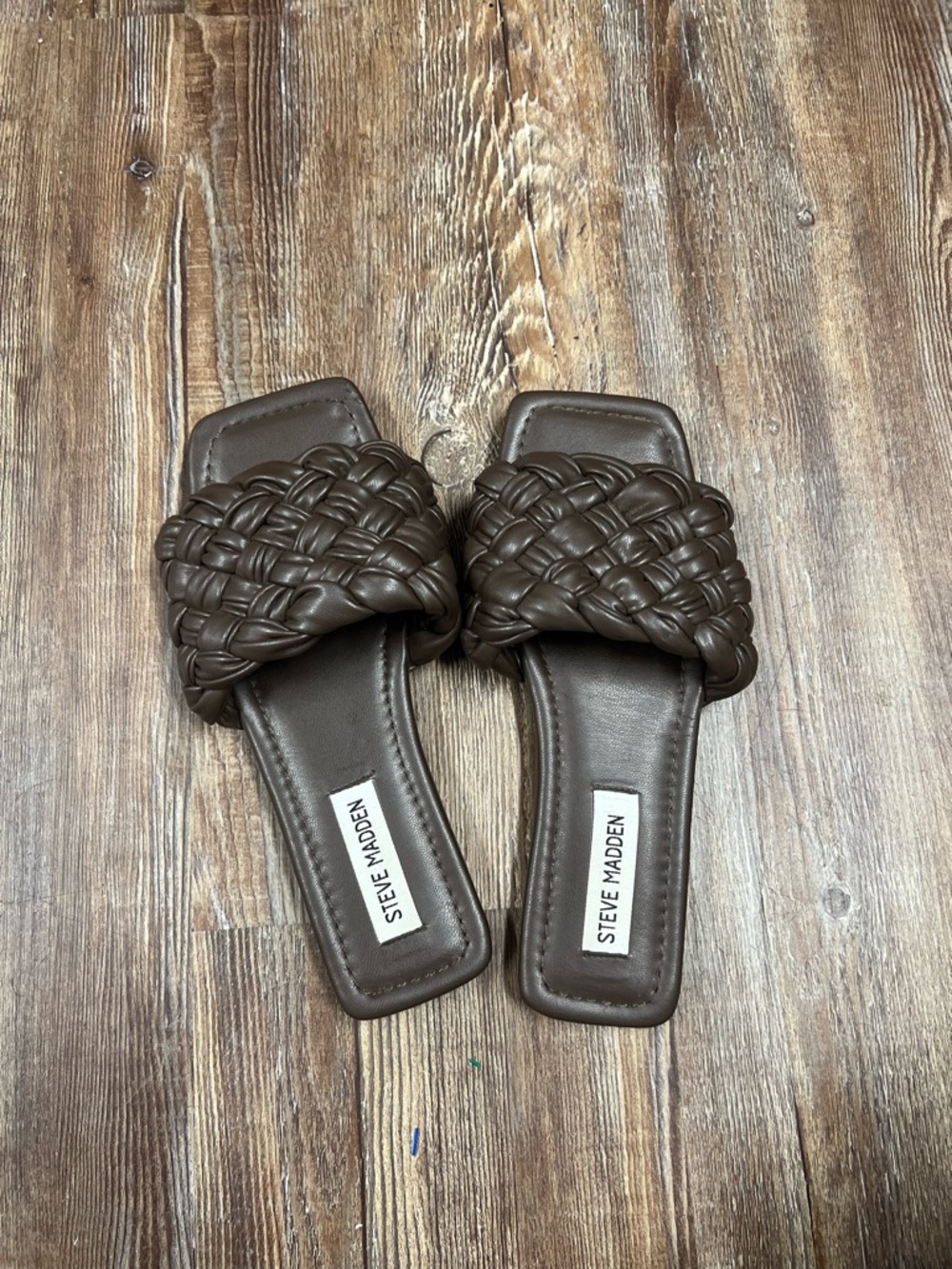 Steve Madden brown braided sandals
